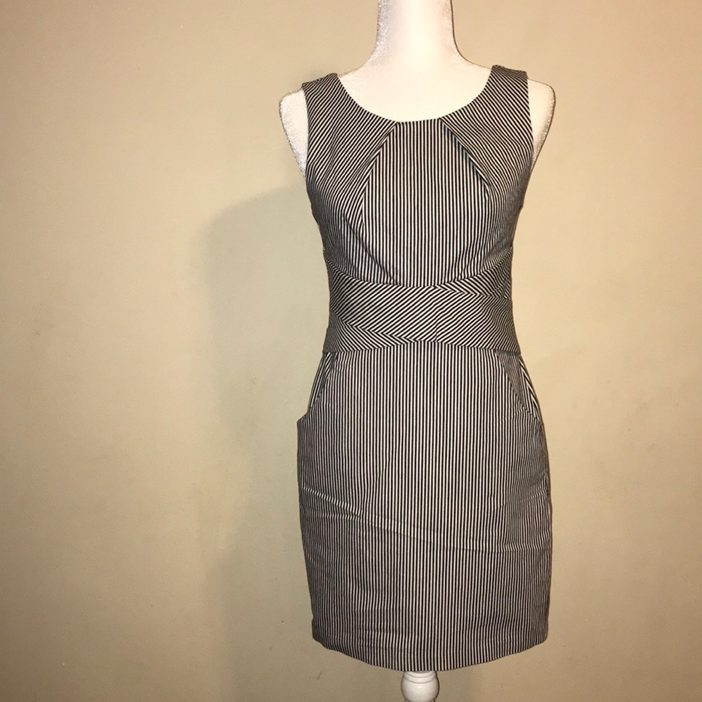Teeze Me Pinstripe Dress Black and White Size 7